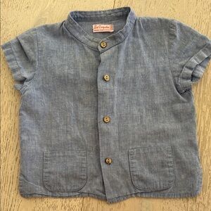 La Coqueta Boys' Blue Short-Sleeve Button-Down Shirt